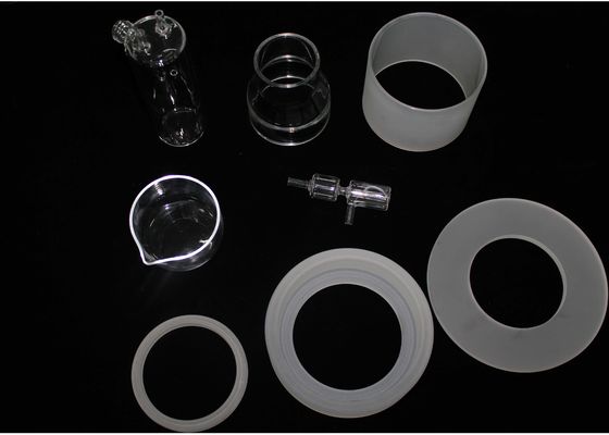 Cina Produk Kaca Kuarsa Custom Made / Botol Mengkristal Kuarsa Untuk Lab pemasok