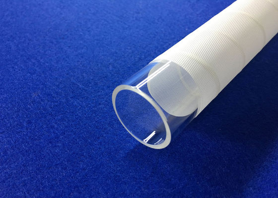 Cina PECVD Tabung OD 30mm Quartz Glass Dengan Putih 3M Fiber Digunakan Dalam Industri Surya Tahan Suhu Tinggi pemasok