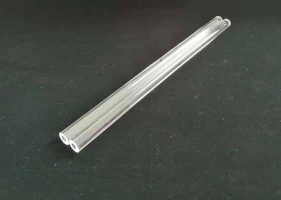 Transparan / Clear Fused Quartz Tube Dengan Tebal Dinding Tebal 3mm pemasok