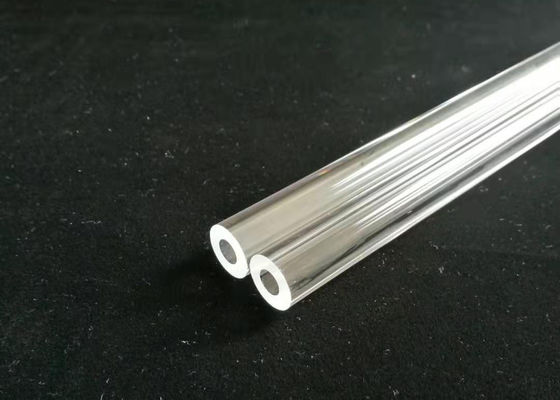 Transparan / Clear Fused Quartz Tube Dengan Tebal Dinding Tebal 3mm pemasok