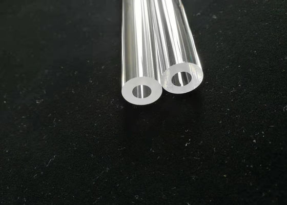 Transparan / Clear Fused Quartz Tube Dengan Tebal Dinding Tebal 3mm pemasok