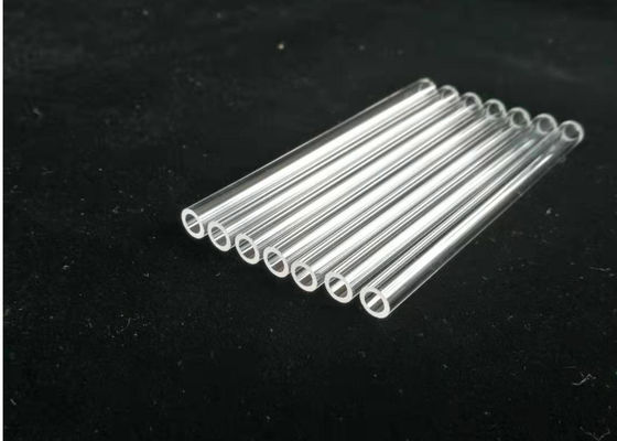 6mm OD Tabung Kaca Kuarsa Menyatu Ujung Api Dipoles Tabung Kaca Silika pemasok