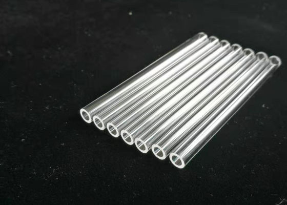 6mm OD Tabung Kaca Kuarsa Menyatu Ujung Api Dipoles Tabung Kaca Silika pemasok