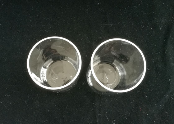 Transparan / Clear Quartz Glass Tube Dengan Layanan Kustom Flat Bawah Tersedia pemasok
