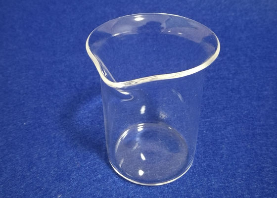 Gelas kaca kuarsa Fused transparan 50ML dengan layanan kustom cerat tersedia pemasok