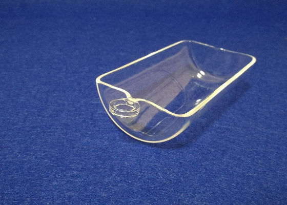 Perahu Pembakaran Kaca Kuarsa / Fused Silica Boat Custom Made With Ring pemasok