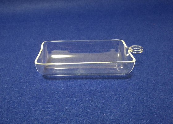 Perahu Pembakaran Kaca Kuarsa / Fused Silica Boat Custom Made With Ring pemasok