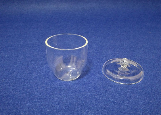 25ML Clear Fused Quartz Crucible Dengan Cover Layanan Kustom Tersedia pemasok