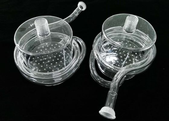 Botol Reaktor Lab Kaca Kuarsa Jenis Kinerja Kimia Tinggi Dengan Tabung Spiral pemasok