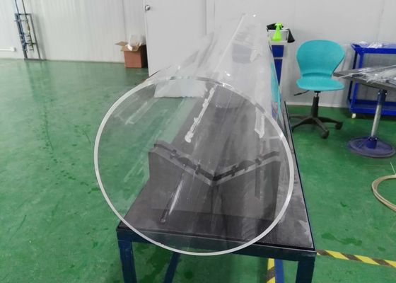 Industri surya kuarsa tabung tungku kaca dengan diameter luar 330mm pemasok