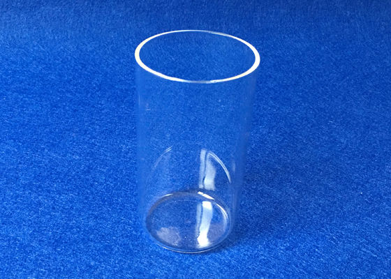 Tipe Bawah Datar Quartz Tabung Uji OD60mm Kemurnian Tinggi SiO2 Bahan Terbuat pemasok