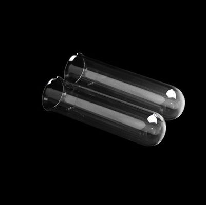 Round Bottom Fused Quartz Tube Jenis Ujung Tertutup Dengan Bibir / Flensa pemasok