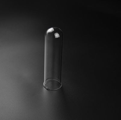 Round Bottom Fused Quartz Tube Jenis Ujung Tertutup Dengan Bibir / Flensa pemasok