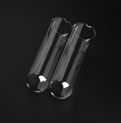 Round Bottom Fused Quartz Tube Jenis Ujung Tertutup Dengan Bibir / Flensa pemasok