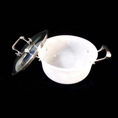 99,99% Produk Kuarsa Kustom Purity, Milky White Quartz Glass Pan pemasok