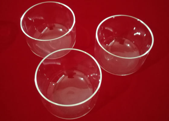 Quartz Labware Supplies Glassware 99,995% SiO2 Fused Quartz Glass Labware / Crucible Dengan / Tanpa Flange pemasok
