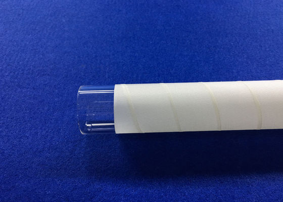PECVD Tabung OD 30mm Quartz Glass Dengan Putih 3M Fiber Digunakan Dalam Industri Surya Tahan Suhu Tinggi pemasok