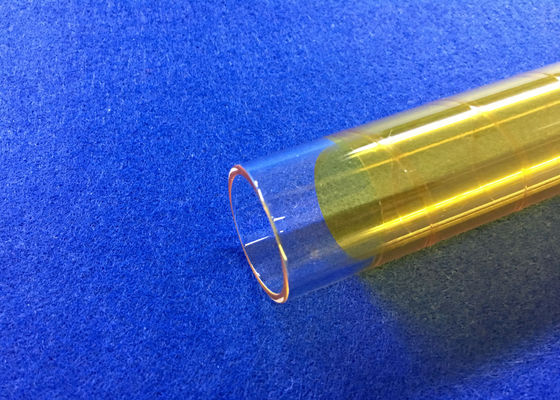 Tabung Kaca Kuarsa PECVD OD 30 mm Ditutupi Dengan Serat 3M Kuning Digunakan dalam Industri Photocoltaic Coated pemasok