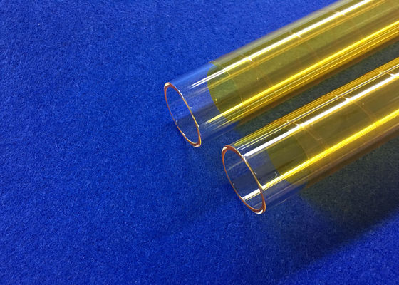 Tabung Kaca Kuarsa PECVD OD 30 mm Ditutupi Dengan Serat 3M Kuning Digunakan dalam Industri Photocoltaic Coated pemasok