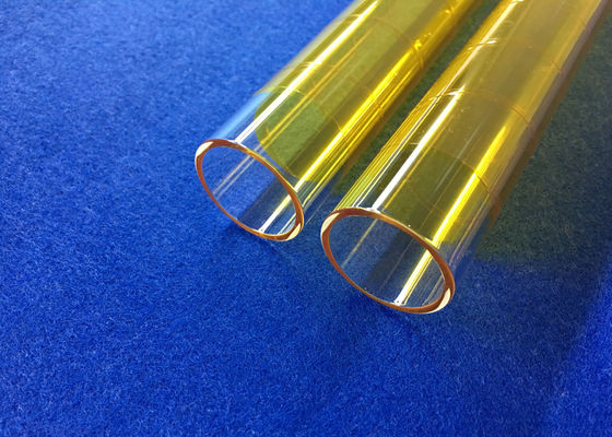 Tabung Kaca Kuarsa PECVD OD 30 mm Ditutupi Dengan Serat 3M Kuning Digunakan dalam Industri Photocoltaic Coated pemasok